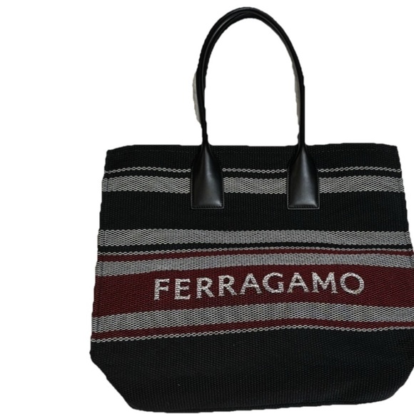 Ferragamo Logo Jacquard Signature Tote Bag - Picture 2 of 10